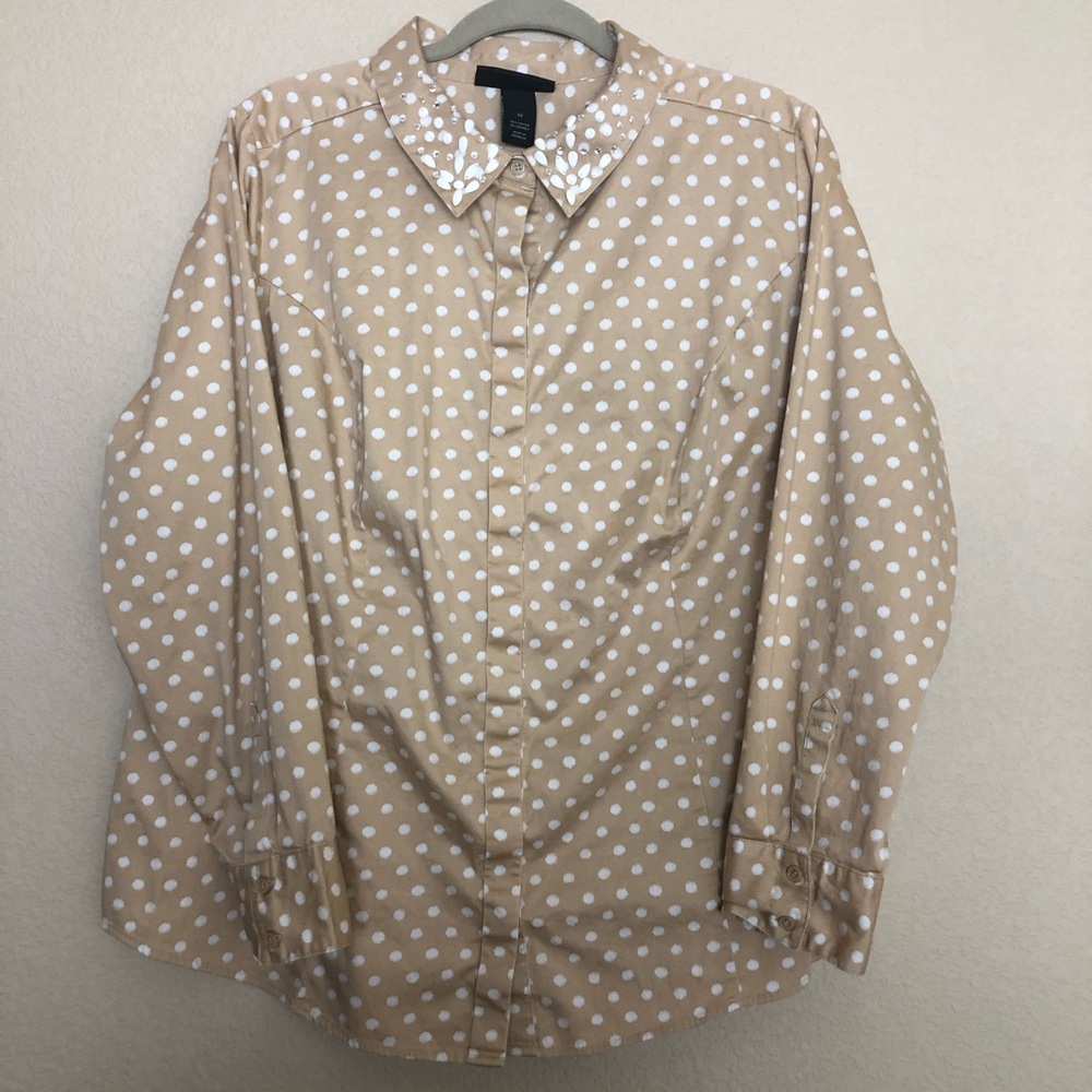 Lane Bryant top with embellished collar